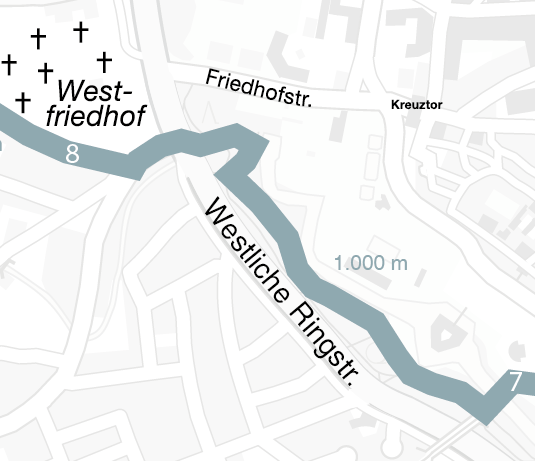 Karte zur nächsten Station