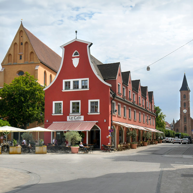 Ansicht Matthäuskirche und Franziskanerbasilika